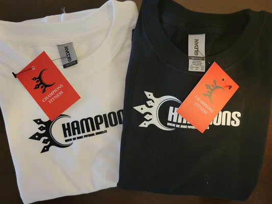 Champions Fitness kids shirt - 100 percent cotton youth apparel sizes 2T to 6T