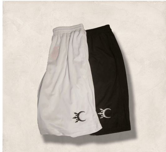 Champions Physical Fitness shorts - gym workout shorts with stitched Champions logo